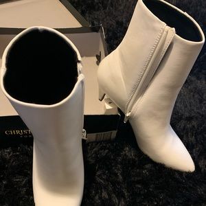White booties size 9